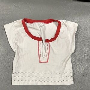 Out from Under women’s red and white t-shirt cropped size m/l